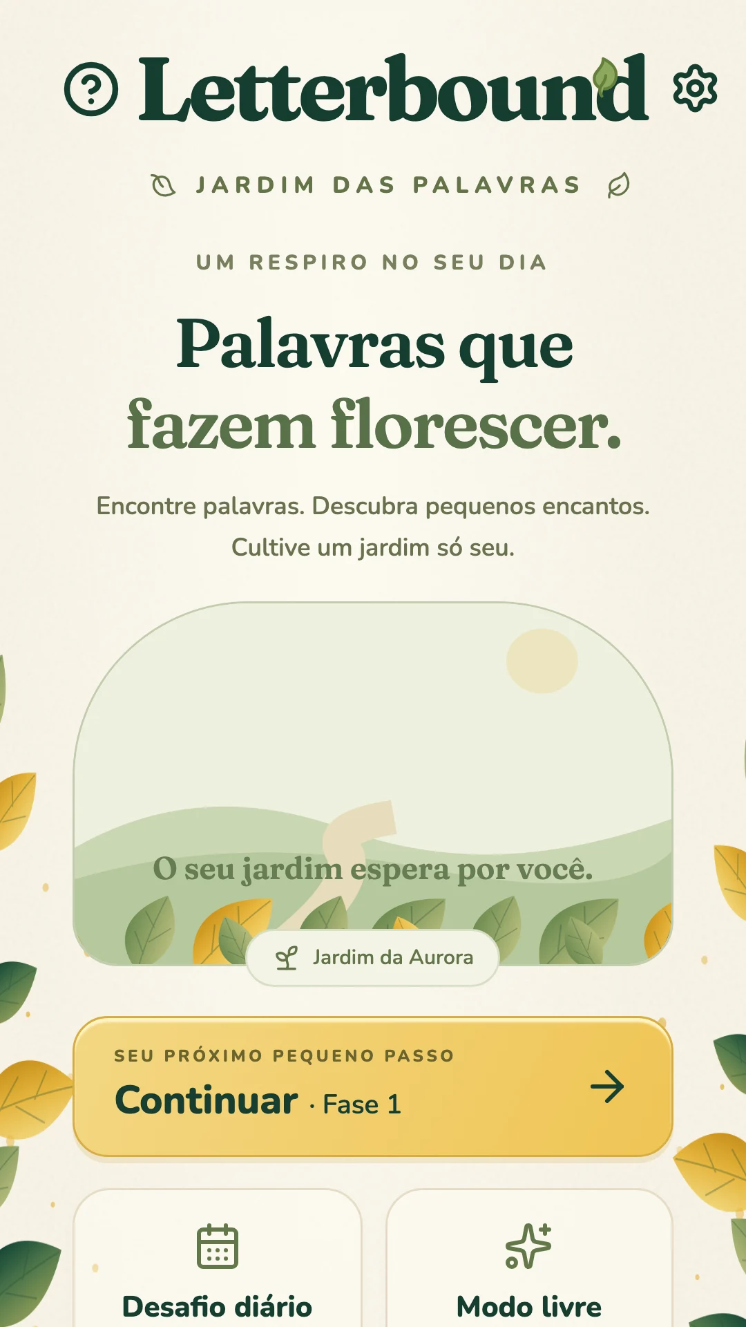Início e retomada