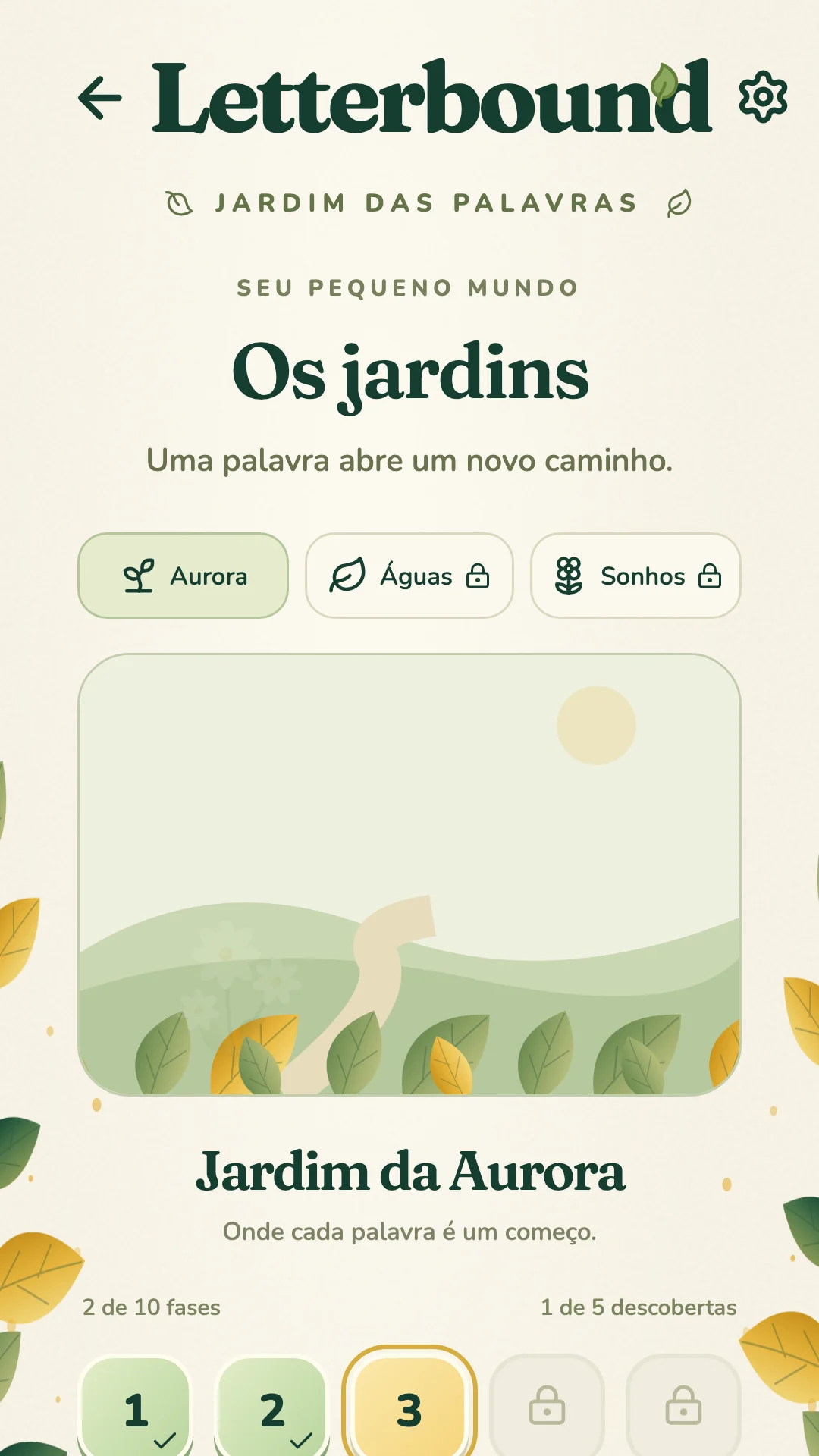 Três jardins para explorar