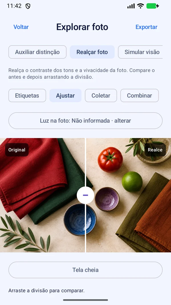 Comparação Antes/Depois