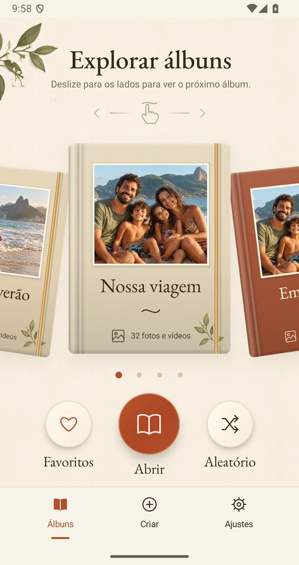 Sua biblioteca de álbuns