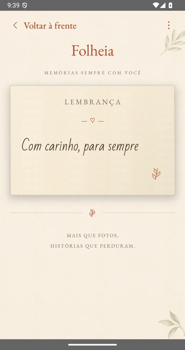Lembranças no verso