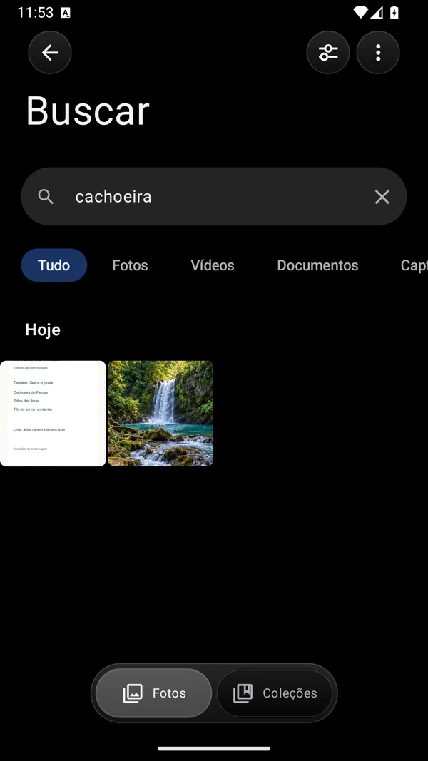 Busca por texto na foto