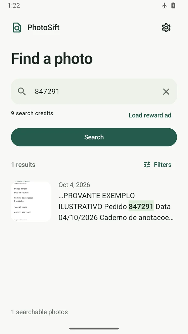 Busca na galeria