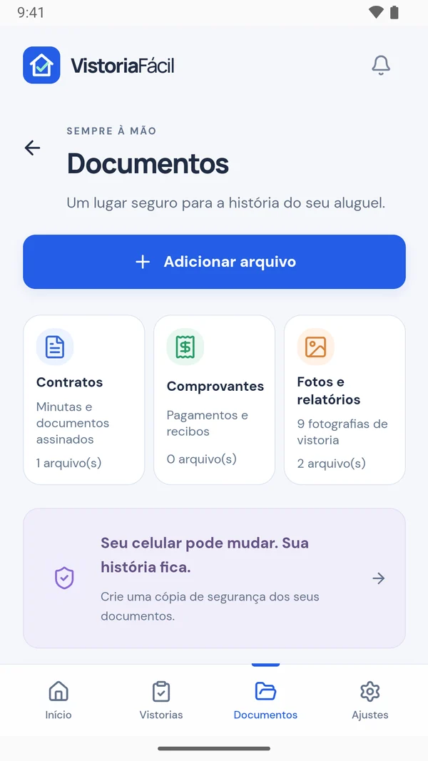 Documentos e backup
