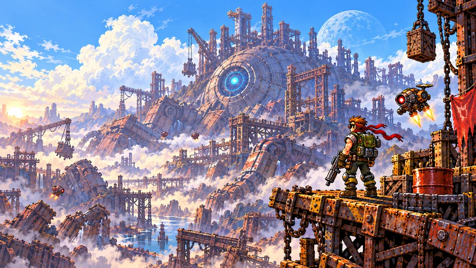 Scrap Troopers — Computador · Arte conceitual · protótipo em desenvolvimento