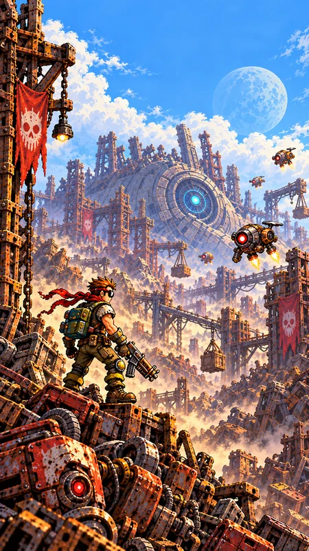 Scrap Troopers — Celular · Arte conceitual · protótipo em desenvolvimento